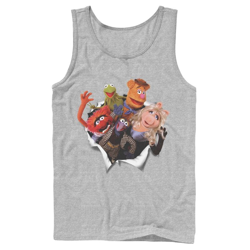 【送料無料】 ライセンス キャラクター メンズ Tシャツ トップス Men's Disney The Muppets Group Shot Breakthrough Tank Top Athletic Heather