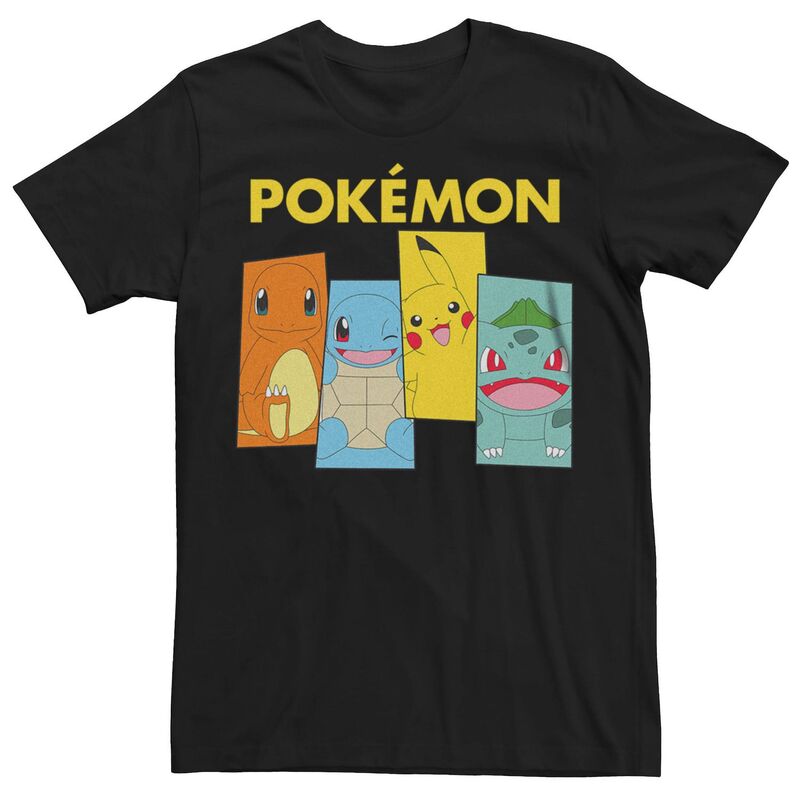 【送料無料】 ライセンス キャラクター メンズ Tシャツ トップス Men's Pokemon Kanto Starter Team Tee Black