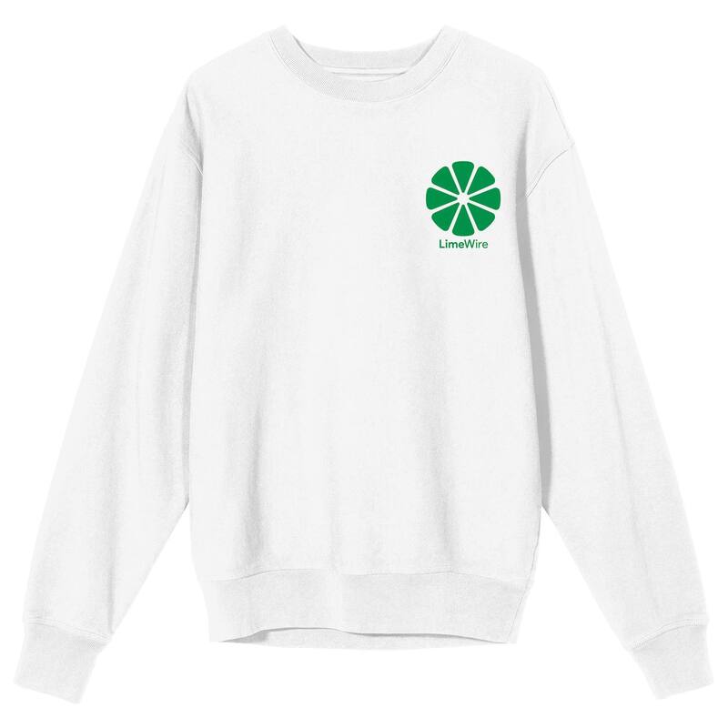 【送料無料】 ライセンス キャラクター メンズ Tシャツ トップス Men's LimeWire White Logo Graphic Sweatshirt White