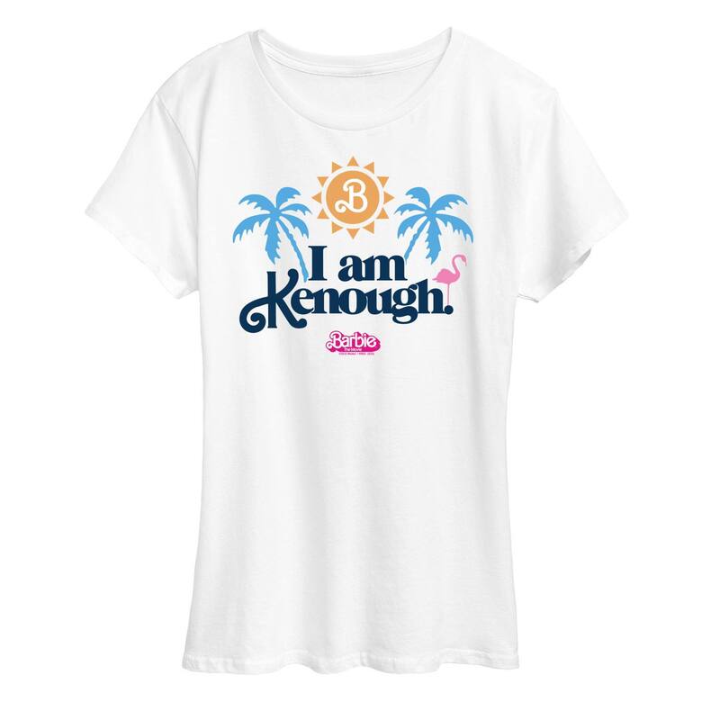 【送料無料】 ライセンス キャラクター レディース Tシャツ トップス Women's Barbie The Movie Palm Trees Graphic Tee White
