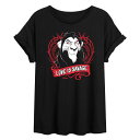 【送料無料】 ディズニー レディース Tシャツ トップス Disney's The Lion King Scar Juniors' Love Is Savage Oversized Tee Black(4)
