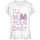 【送料無料】 ディズニー レディース Tシャツ トップス Disney's Daisy Duck I'll Be Your Daisy Juniors' Graphic Tee White(4)