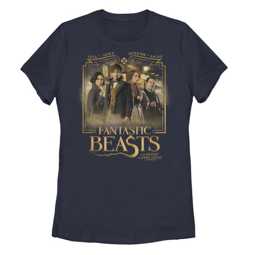 【送料無料】 ライセンス キャラクター レディース Tシャツ トップス Juniors' Fantastic Beasts: The Crimes Of Grindelwald Hero Poster Graphic Tee Navy 【送料無料】 ライセンス キャラクター レディース Tシャツ トップス Juniors' Fantastic Beasts: The Crimes Of Grindelwald Hero Poster Graphic Tee Navy