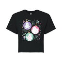 【送料無料】 ライセンス キャラクター レディース Tシャツ トップス Juniors' Care Bears Unlock The Magic Ornaments Cropped Tee Black(4)