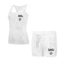 【送料無料】 アンブランデッド レディース ナイトウェア アンダーウェア Women's Concepts Sport New Orleans Saints Quartz Hacci Knit Tank Top & Shorts Sleep Set Snt Beige