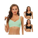 【送料無料】 アレグラ ケー レディース ブラジャー アンダーウェア 3 Packs Women's Wireless No Show Smooth Comfo...