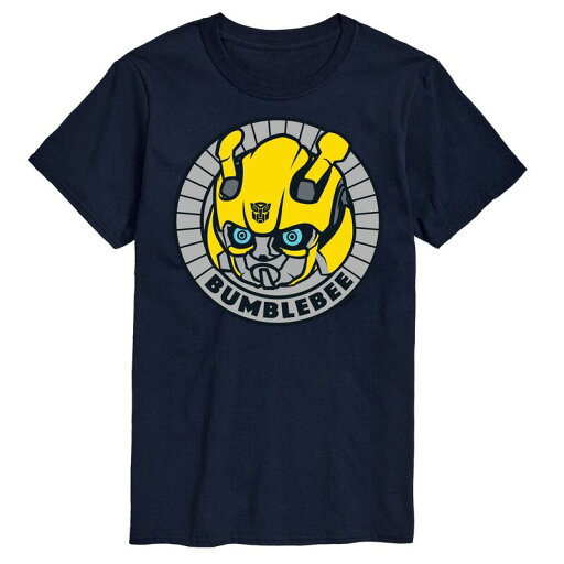 【送料無料】 ライセンス キャラクター メンズ Tシャツ トップス Big & Tall Transformers Bumblebee Badge Graphic Tee Navy 【送料無料】 ライセンス キャラクター メンズ Tシャツ トップス Big & Tall Transformers Bumblebee Badge Graphic Tee Navy