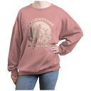 【送料無料】 ライセンス キャラクター レディース Tシャツ トップス Juniors' Yellowstone Dutton Ranch Montana Graphic Fleece Desert Pink(4)