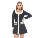 【送料無料】 アレクシアアドマー レディース ワンピース トップス Women's ALEXIA ADMOR Nina Long Sleeve Drop Waist Pleated Dress Black