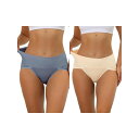【送料無料】 アレグラ ケー レディース パンツ アンダーウェア 2 Packs Women's Hi-cut Ribbed High Waist Tummy ...