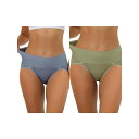 【送料無料】 アレグラ ケー レディース パンツ アンダーウェア 2 Packs Women's Hi-cut Ribbed High Waist Tummy ...
