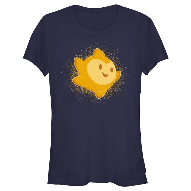 【送料無料】 ディズニー レディース Tシャツ トップス Disney's Wish Juniors' Star Moment Graphic Tee Navyのサムネイル