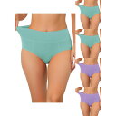 【送料無料】 アレグラ ケー レディース パンツ アンダーウェア 5 Packs Women's Cotton High Waist (available In...