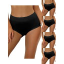 【送料無料】 アレグラ ケー レディース パンツ アンダーウェア 5 Packs Women's Cotton Underwear High-rise Lace...