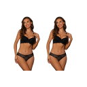 【送料無料】 アレグラ ケー レディース ブラジャー アンダーウェア 2 Packs Women's Underwire Lace Lingerie Set P...