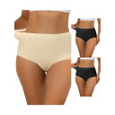 【送料無料】 アレグラ ケー レディース パンツ アンダーウェア 3 Packs Women's Elastic High-waisted Brief Brea...