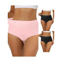 【送料無料】 アレグラ ケー レディース パンツ アンダーウェア 3 Packs Women's Elastic High-waisted Brief Brea...