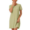 【送料無料】 cheibear レディース ナイトウェア アンダーウェア Womens Nightgowns Modal Sleepwear Short Sle...