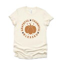 【送料無料】 Simply Sage Market レディース Tシャツ トップス Grateful Thankful Blessed Circle Short Sleeve Graphic Tee Cream(4)