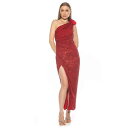 【送料無料】 アレクシアアドマー レディース ワンピース トップス Women's ALEXIA ADMOR Alessi One Shoulder Draped Evening Gown Red
