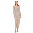 【送料無料】 アレクシアアドマー レディース ワンピース トップス Women's ALEXIA ADMOR Alessi One Shoulder Draped Evening Gown Silver