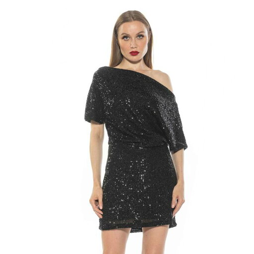 【送料無料】 アレクシアアドマー レディース ワンピース トップス Women's ALEXIA ADMOR Suri Sequin Draped One Shoulder A Line Mini Dress Black 【送料無料】 アレクシアアドマー レディース ワンピース トップス Women's ALEXIA ADMOR Suri Sequin Draped One Shoulder A Line Mini Dress Black