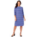 【送料無料】 ジェシカロンドン レディース ワンピース トップス Jessica London Women's Plus Size Stretch Cotton...