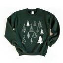 【送料無料】 Simply Sage Market レディース Tシャツ トップス Christmas Tree Botanical Sweatshirt Forest