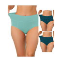 【送料無料】 アレグラ ケー レディース パンツ アンダーウェア 3 Packs Women's Cotton High Waist (available In...