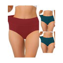 【送料無料】 アレグラ ケー レディース パンツ アンダーウェア 3 Packs Women's Cotton High Waist (available In...
