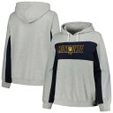 【送料無料】 プロファイル レディース Tシャツ トップス Women's Profile Heather Gray Milwaukee Brewers Plus Size Pullover Jersey Hoodie Brw Grey