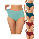 【送料無料】 アレグラ ケー レディース パンツ アンダーウェア 5 Packs Women's Cotton High Waist (available In...