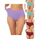 【送料無料】 アレグラ ケー レディース パンツ アンダーウェア 5 Packs Women's Cotton High Waist (available In...