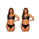 【送料無料】 アレグラ ケー レディース ブラジャー アンダーウェア 2 Packs Women's Lace Bra And Panty Set Padded...