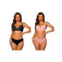 【送料無料】 アレグラ ケー レディース ブラジャー アンダーウェア 2 Packs Women's Lace Bra And Panty Set Padded...