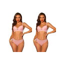 【送料無料】 アレグラ ケー レディース ブラジャー アンダーウェア 2 Packs Women's Lace Bra And Panty Set Padded...