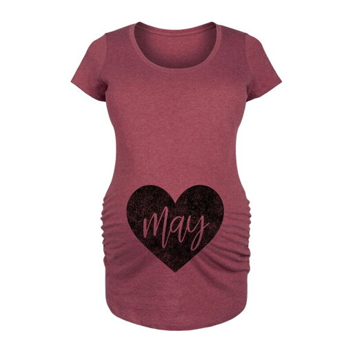 【送料無料】 ライセンス キャラクター レディース Tシャツ トップス Maternity Heart May Graphic Tee Heather Dark Red 【送料無料】 ライセンス キャラクター レディース Tシャツ トップス Maternity Heart May Graphic Tee Heather Dark Red
