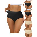 【送料無料】 アレグラ ケー レディース パンツ アンダーウェア 5 Packs Women's Elastic High-waisted Brief Brea...