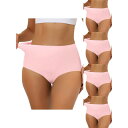 【送料無料】 アレグラ ケー レディース パンツ アンダーウェア 5 Packs Women's Elastic High-waisted Brief Brea...