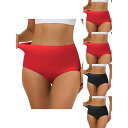 【送料無料】 アレグラ ケー レディース パンツ アンダーウェア 5 Packs Women's Elastic High-waisted Brief Brea...