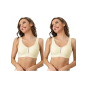 【送料無料】 アレグラ ケー レディース ブラジャー アンダーウェア 2 Packs Women's Wirefree Sports Bra Lightly B...