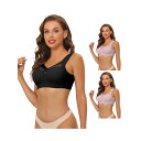 【送料無料】 アレグラ ケー レディース ブラジャー アンダーウェア 3 Packs Women's Push Up Minimizer Full Covera...