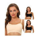 【送料無料】 アレグラ ケー レディース ブラジャー アンダーウェア 3 Packs Women's Wirefree Smooth Solid Non-sli...