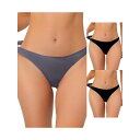 【送料無料】 アレグラ ケー レディース パンツ アンダーウェア 3 Packs Women's Unlined Underwear Satin Invisib...