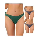 【送料無料】 アレグラ ケー レディース パンツ アンダーウェア 3 Packs Women's Unlined Underwear Satin Invisib...
