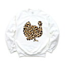 【送料無料】 Simply Sage Market レディース Tシャツ トップス Leopard Turkey Sweatshirt White