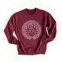 【送料無料】 Simply Sage Market レディース Tシャツ トップス Turkey Circle Sweatshirt Maroon