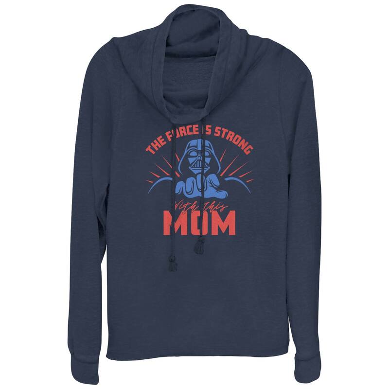 ReVida ŷԾŹ㤨̵֡ 饤 饯 ǥ T ȥåץ Women's Star Wars The Force Is Strong With This Mom Cowlneck Graphic Lightweight Long Sleeve NavyפβǤʤ10,480ߤˤʤޤ