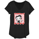 【送料無料】 ライセンス キャラクター レディース Tシャツ トップス Women's Betty Boop My Mom Runs Off Sass Graphic Tee Black(4)