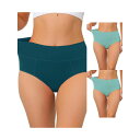 【送料無料】 アレグラ ケー レディース パンツ アンダーウェア 3 Packs Women's Cotton High Waist (available In Plus Size/muti-color) Tummy Control Underwear Macaron Green Blue(4)